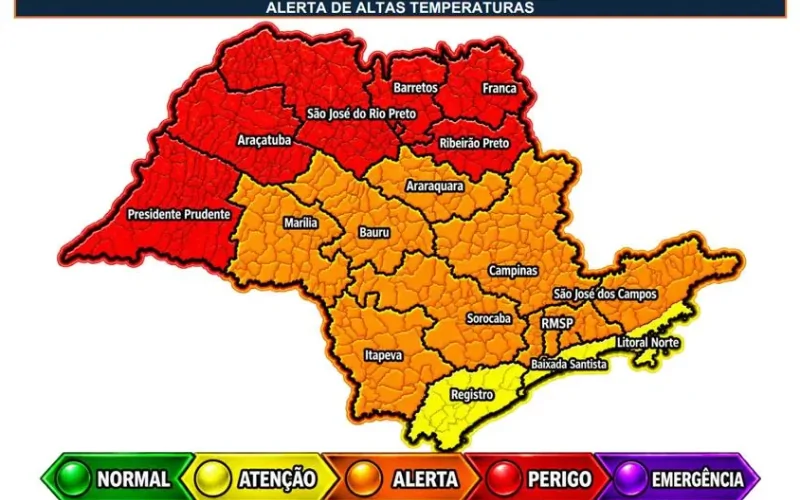 Onda de calor coloca região em alerta e pode levar temperaturas a 40°C